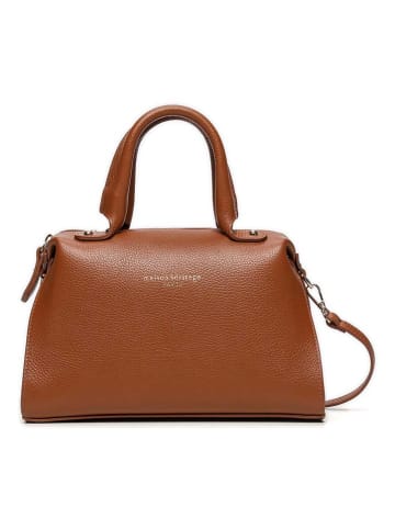 maison héritage PARIS Leder-Henkeltasche "Giulia" in Hellbraun - (B)32 x (H)20 x (T)12 cm