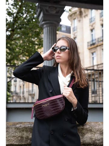 maison héritage PARIS Skórzana saszetka "Kimi Croco" w kolorze bordowym - 28 x 15 x 5 cm