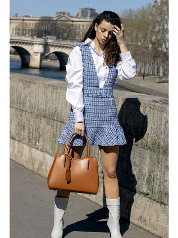 maison héritage PARIS Leder-Henkeltasche "Carla" in Camel - (B)32,5 x (H)25 x (T)11 cm