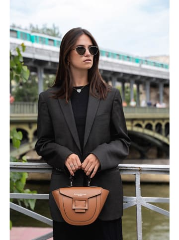 maison héritage PARIS Leder-Henkeltasche "Mini Votti" in Hellbraun - (B)30 x (H)17 x (T)8 cm