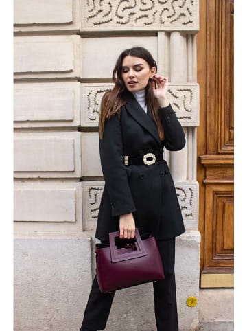 maison héritage PARIS Skórzana torebka "Jini" w kolorze bordowym - 30 x 22 x 10 cm