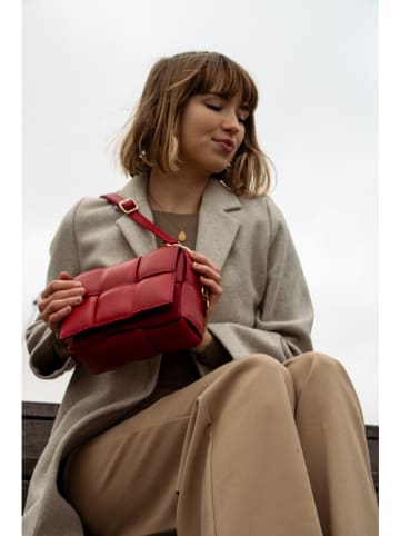 Christian Laurier Skórzana torebka "Leau" w kolorze czerwonym - 20 x 15 x 7 cm