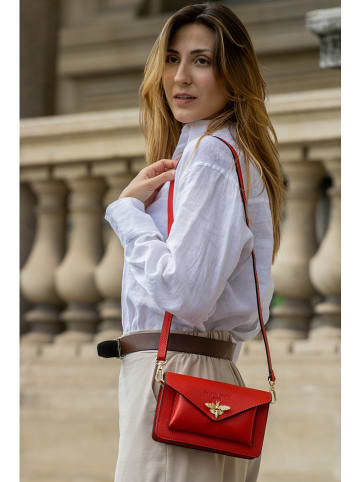 Christian Laurier Leder-Umhängetasche "Roxane" in Rot - (B)20 x (H)12 x (T)5,5 cm