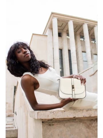 Christian Laurier Leder-Umhängetasche "Chloe" in Creme - (B)24,5 x (H)19 x (T)8 cm