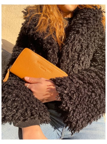 Christian Laurier Skórzany portfel "Mony" w kolorze karmelowym - 19,5 x 10,5 cm