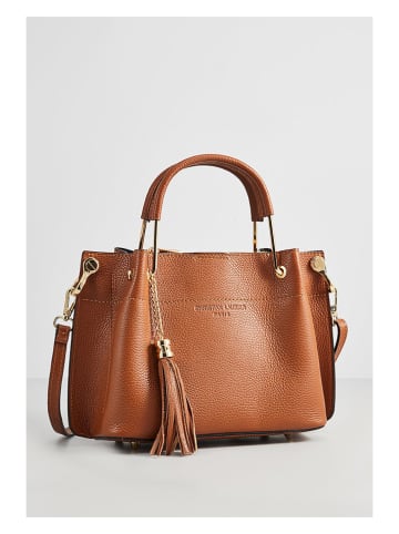 Christian Laurier Leren handtas "Lamy" camel - (B)27 x (H)18 x (D)11 cm