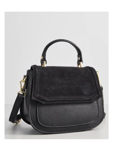 Christian Laurier Leder-Henkeltasche "Lali" in Schwarz - (B)23 x (H)20 x (T)11 cm