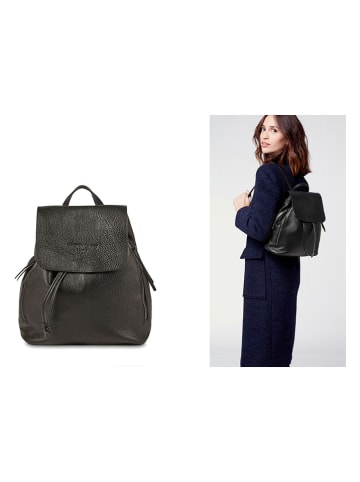 Christian Laurier Leder-Rucksack "Roxy" in Schwarz - (B)30 x (H)32 x (T)10 cm