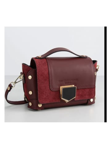 Christian Laurier Leder-Henkeltasche "Nanu" in Bordeaux - (B)24 x (H)16 x (T)10 cm