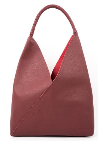 Christian Laurier Leder-Schultertasche "Celia" in Bordeaux - (B)32 x (H)20 x (T)10 cm