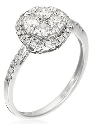 DIAMANTA Weißgold-Ring "Pompadour" mit Diamanten