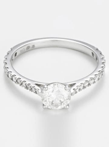 DIAMANTA Witgouden ring "Solitaire royal" met diamanten