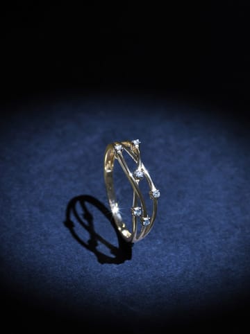 DIAMANTA Złoty pierścionek "Jolie Constellation" z diamentami
