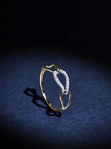 DIAMANTA Gold-Ring "Triple boucles" mit Diamanten