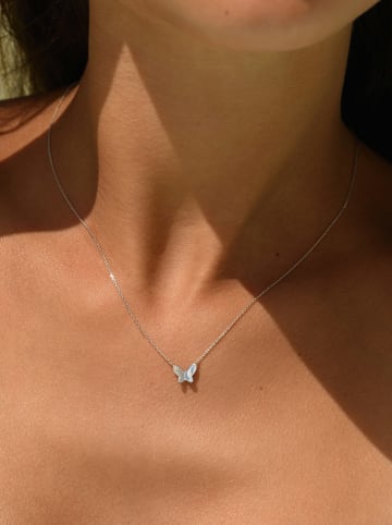 DIAMANTA Weißgold-Halskette "Bloom" mit Anhänger - (L)42 cm