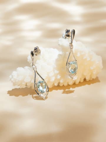 DIAMANTA Weißgold-Ohrstecker "Brillants Topaze" mit Diamanten