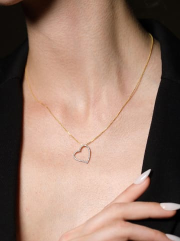 DIAMANTA Gouden hanger "Coeur oriental" met diamanten