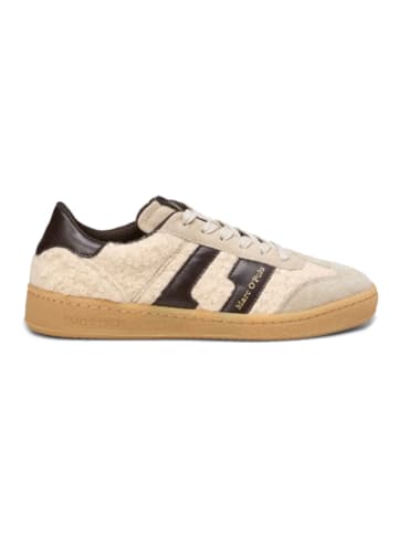 Marc O'Polo Shoes Leren sneakers "Court" crème/bruin
