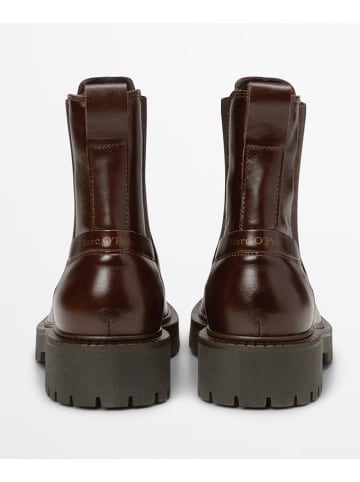 Marc O'Polo Shoes Skórzane sztyblety "Phia" w kolorze brązowym