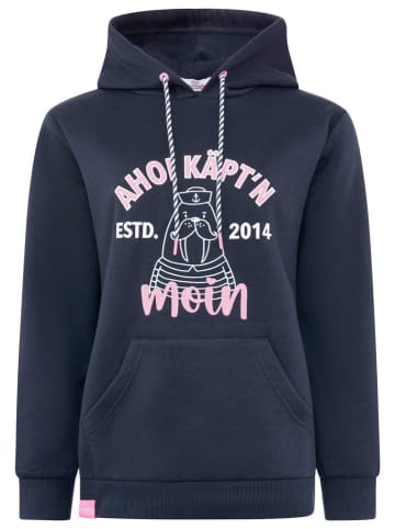Zwillingsherz Hoodie "Ahoi Käpt´n" donkerblauw