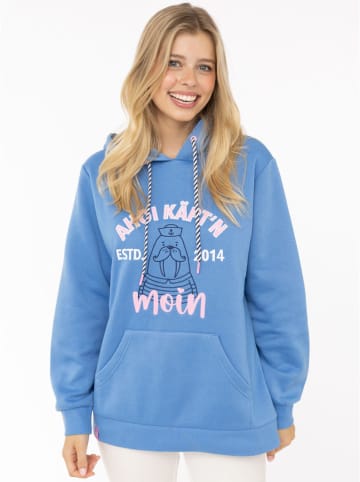 Zwillingsherz Hoodie "Ahoi Käpt´n" blauw