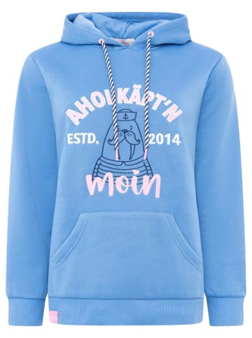 Zwillingsherz Hoodie "Ahoi Käpt´n" blauw