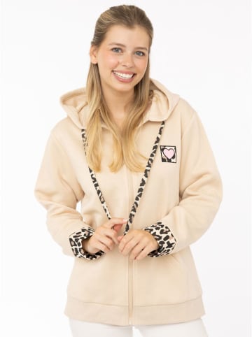 Zwillingsherz Bluza "Wild Heart" w kolorze beżowym