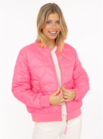 Zwillingsherz Steppjacke "Be Happy" in Pink