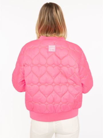 Zwillingsherz Steppjacke "Be Happy" in Pink