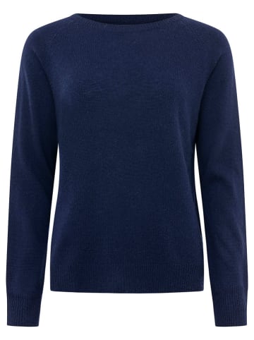 Zwillingsherz Kaschmir-Pullover in Dunkelblau