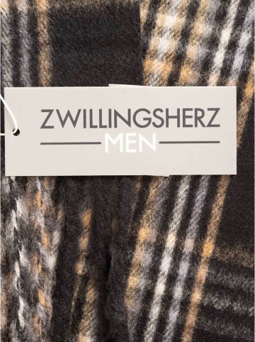 Zwillingsherz Schal in Braun