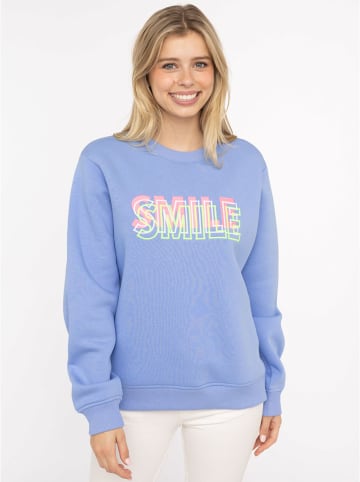 Zwillingsherz Bluza "Smile" w kolorze błękitnym