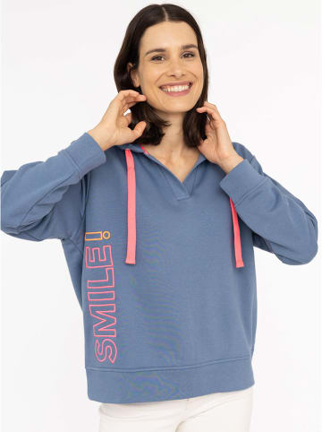 Zwillingsherz Bluza "Smile" w kolorze niebieskim