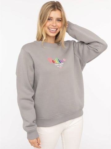 Zwillingsherz Sweatshirt "Positive Rainbow" in Grau