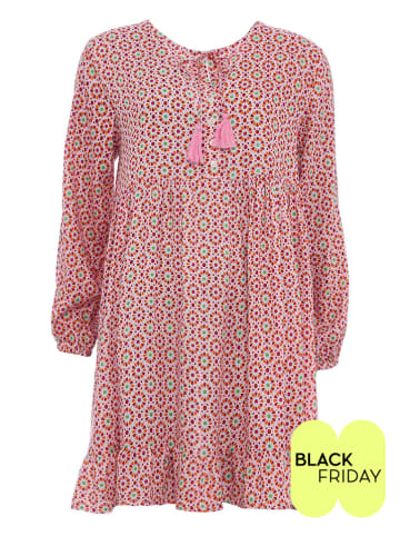 Zwillingsherz Sukienka "Rosalind" w kolorze jasnoróżowym ze wzorem