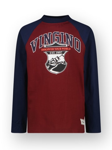 Vingino Longsleeve "Haruto" in Rot/ Dunkelblau