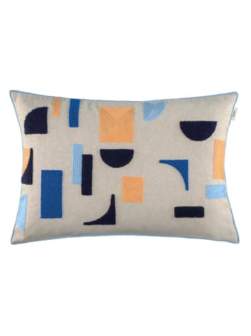 ESPRIT Kissenhülle "Ally" in Beige/ Dunkelblau/ Gelb