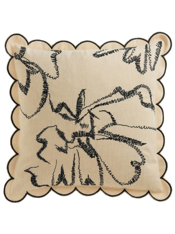 ESPRIT Kissenhülle "E-Grace" in Beige/ Schwarz