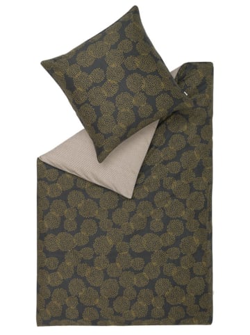 ESPRIT Satin-Bettwäsche-Set "Dion" in Schwarz/ Gelb