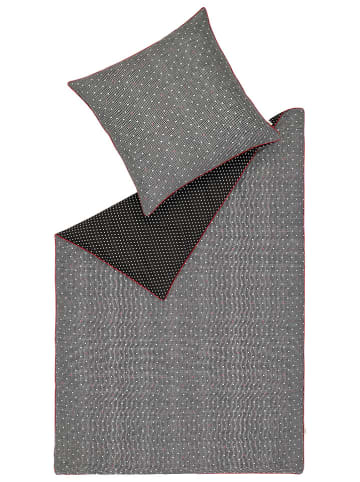 ESPRIT Satin-Bettwäsche-Set "Heritage" in Schwarz/ Weiß