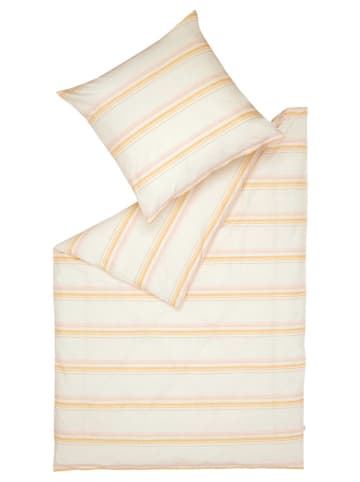 ESPRIT Perkal-Bettwäsche-Set "Adrien" in Creme/ Rosa/ Orange