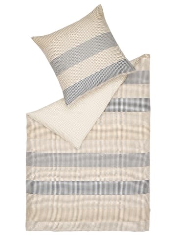 ESPRIT Satin-Bettwäsche-Set "Benno" in Beige/ Hellgrau