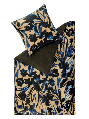 ESPRIT Satin-Bettwäsche-Set "Pia" in Beige/ Blau