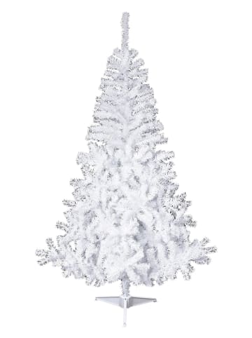 WellHome Künstlicher Weihnachtsbaum in Weiß - (H)150 cm