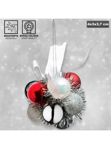 WellHome Dekoanhänger in Rot/ Weiß/ Grün - Ø 4 cm