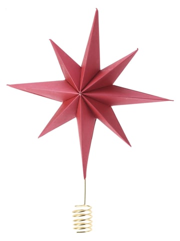 WellHome Christbaumspitze in Rot - (B)23 x (H)30 x (T)9 cm