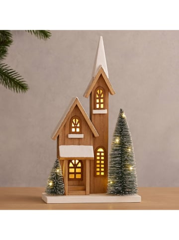 WellHome LED-Dekoaufsteller in Hellbraun - (B)24 x (H)42 x (T)9 cm