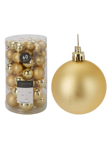 WellHome Kerstballen goudkleurig - 60 stuks