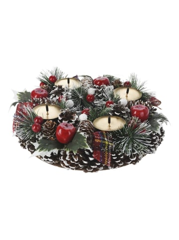 WellHome Adventskranz in Grün - Ø 27 cm