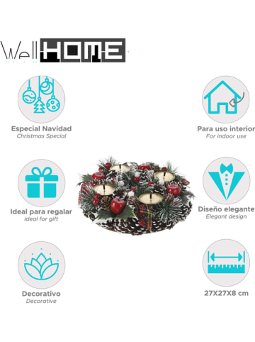 WellHome Adventskranz in Grün - Ø 27 cm